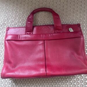 Mancini Leather laptop bag red